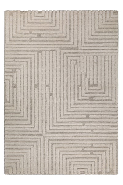 Kurzflor Teppich Creme Beige Hillmar WECONhome 120x170 cm