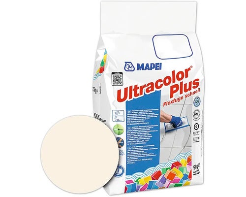 Mapei Ultracolor Plus Flexfuge Schnell 5 kg, hochwertiger, schnell erhärtender Fugenmörtel für Fliesenbeläge im Innen- und Außenbereich.