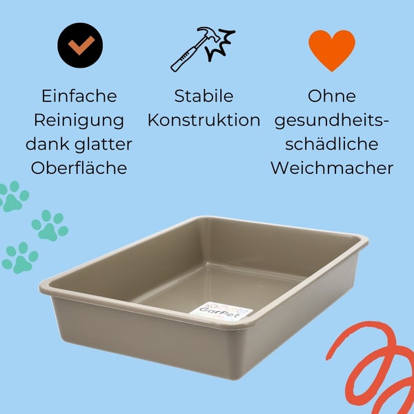 Katzentoilette aus Kunststoff