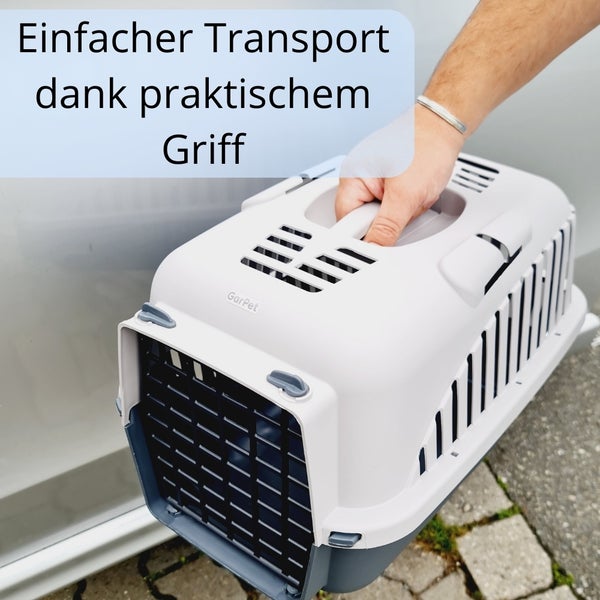 Hundebox Auto Rückbank Transportbox Katze Katzentransportbox Transportbox Kaninchen Katzenkorb Transport Hundetransportbox Grau