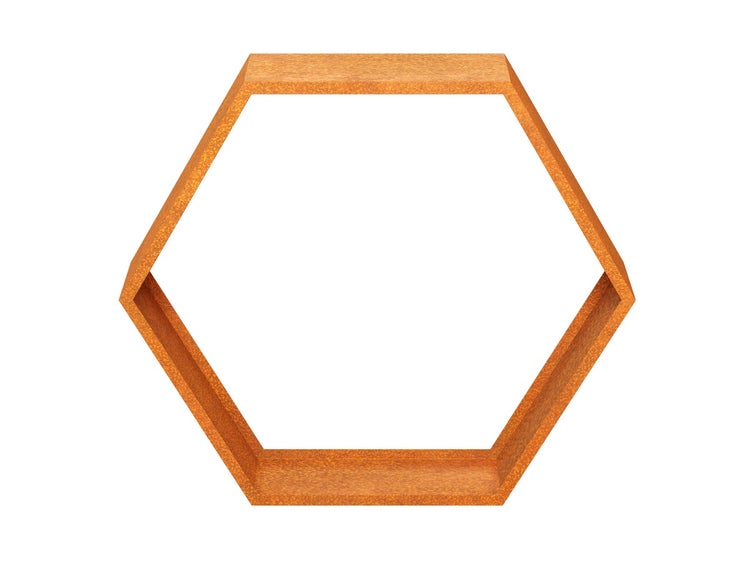 Corten Holzlager Trapez 150x40x130 cm