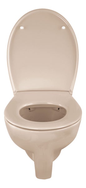 Keramik Stand-WC mit offenem Spülrand und Toilettensitz