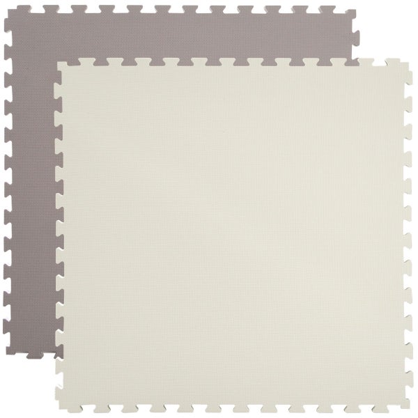 90x90cm XL Trainingsmatte - 25mm dicke Sportmatte mit Rand Beige Braun