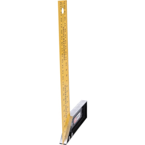 Winkel aus Stahl mit Skala und Logo der Firma KS Tools