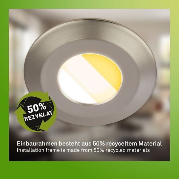 6er Set LED Bad Einbaustrahler LED Einbauleuchten Bad Spots CTS Flach Ra90