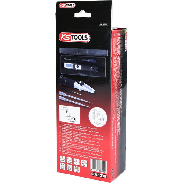 KS TOOLS Refraktometer Kühlflüssigkeit / Batteriesäure - 550.1290