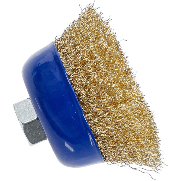 Drahtbürste mit blauem Griff