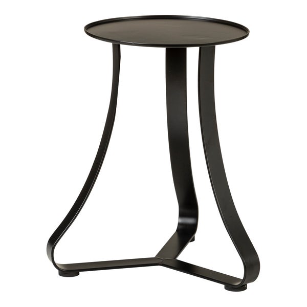 Scheurich Paris 27, Pflanzenständer/Blumenständer/Blumentopfständer/Postament aus Metall Farbe: Satin Black, 26,4 cm Durchmesser, 28 cm hoch, 19,5 l Vol.