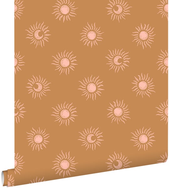 Tapetenrolle mit Sonnen- und Mondmuster