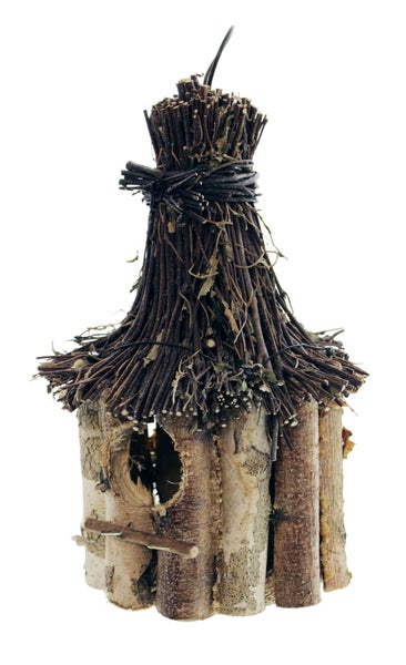 FRANK FLECHTWAREN | Vogelhaus Birke, HOLZ, ca. Ø 20 x 24 cm
