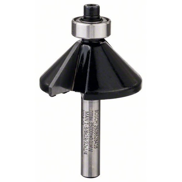 Bosch Fasefräser 1/4 Ø 34,9 mm B 13 mm L 14,7 mm G 56 mm 45° - 2608628416