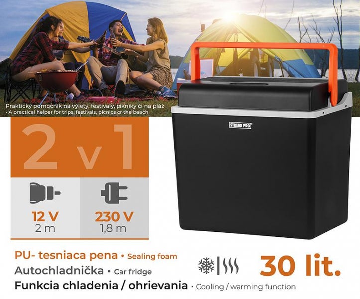 PROREGAL ICE-COOL Thermoelektrische Kühlbox mit Kühl- und Warmhaltefunktion 30 Liter