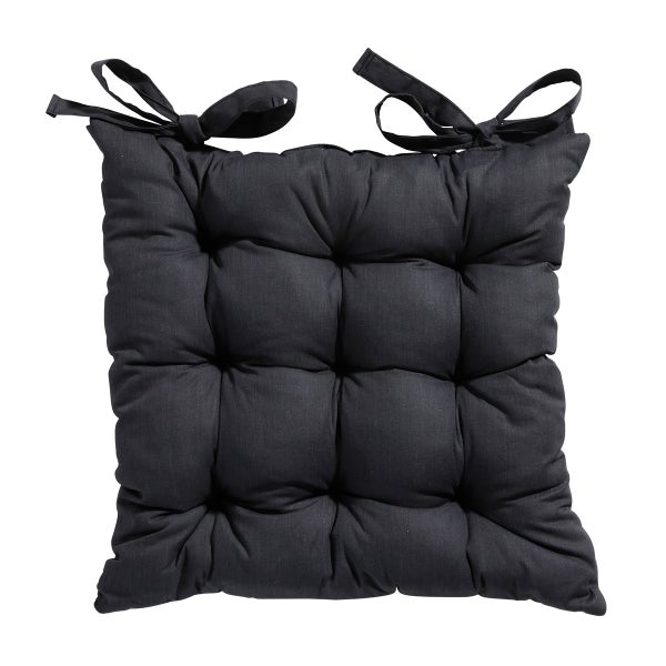 Sitzkissen Tuscany Basic schwarz - Ca. 46x46 cm - 4er-Set