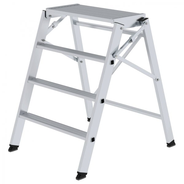 Aluminium Klapptritt mit drei Stufen und einer Plattform
