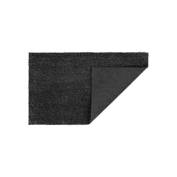 Schwarzer Shaggy-Teppich mit rutschfester Rückseite