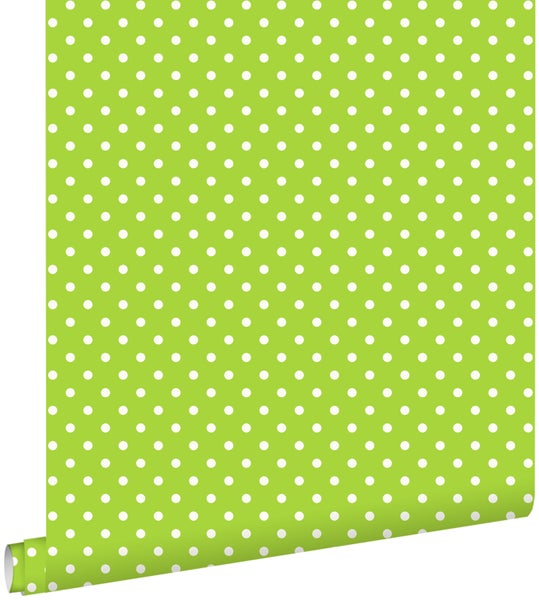 ESTAhome Tapete Punkte Lindgrün - 53 cm x 10.05 m - 115743