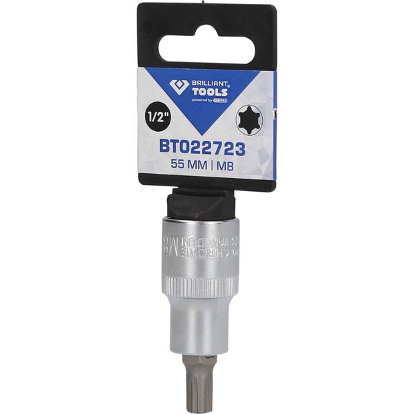 BRILLIANT TOOLS 1/2 RIBE-Bit-Stecknuss 55 mm lang M8 - BT022723