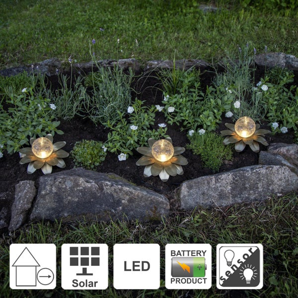 Solar Glaskugel, Dekospieß Lilly