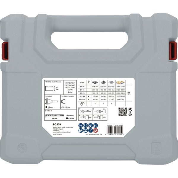 Bosch PRO Multi Material Lochsäge Q-Lock Aufsteckhalter-Set 15-tlg. - 2608901549