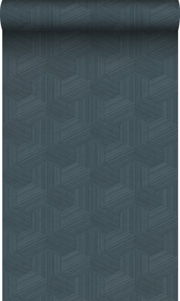 Origin Wallcoverings Tapete 3D-Muster Dunkelblau - 50 x 900 cm - 347998