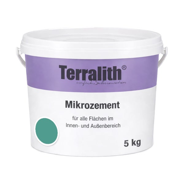 Terralith Mikrozement 5 Kilogramm Eimer für alle Flächen im Innen- und Außenbereich