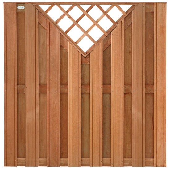 Holzzaun mit Latten und Gittereinsatz