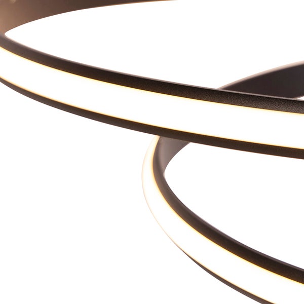 Detailaufnahme einer LED Deckenleuchte mit ringförmigem Design