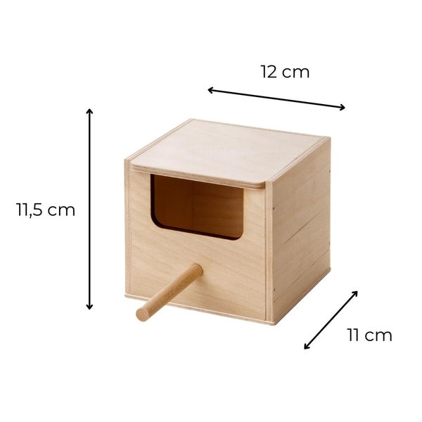 Drei Holznistkästen für Vögel, geeignet für Volieren oder im Freien und auch an kalten Tagen