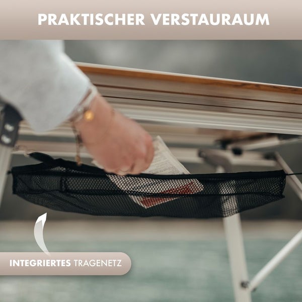 Naturbummler® Campingtisch [höhenverstellbar+Anti-Rost Schutz] sehr leicht Gr. XL