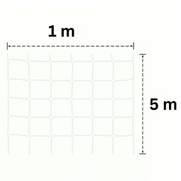 Netz mit den Maßen 1 Meter mal 5 Meter