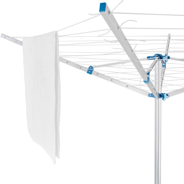 Mobile Wäschespinne tectake  102 x 102 x 160 cm aus Aluminium grau