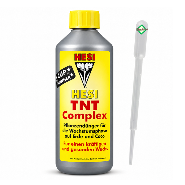 Hesi TNT Complex Pflanzendünger für die Wachstumsphase mit Dosierpipette zur Anwendung auf Erde und Kokosfasern