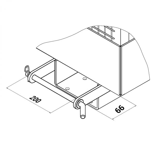 R+R Industrietechnik Arbeitskorb Typ RAK-Compact 1200x1080x1910mm RAL6011 Resedagrün
