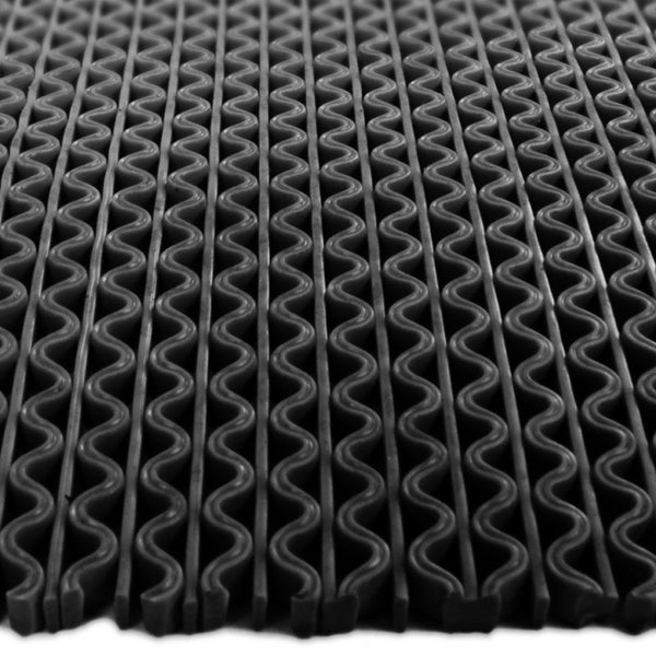 FLOORDIREKT Hygienematte für Barfußzonen - UV beständig - Schwarz - 90 x 250 cm