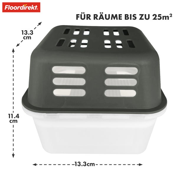 FLOORDIREKT Luftentfeuchter im 4er Set - Nachfüllbare & wiederverwendbare Raumentfeuchter - Kuki - Grün