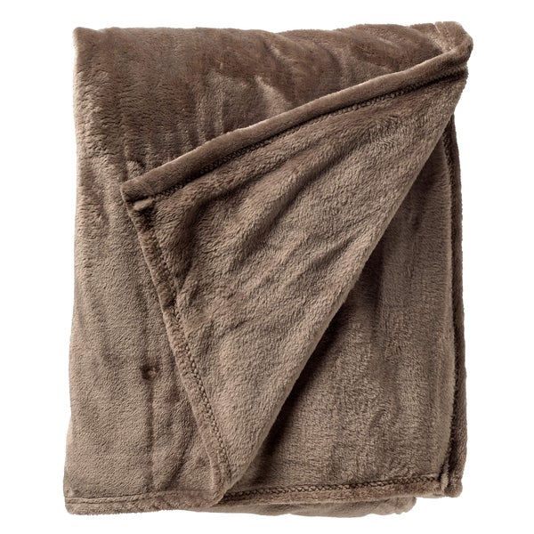 CHARLIE - Wohndecke Fleece 200x220 cm - Driftwood - taupe