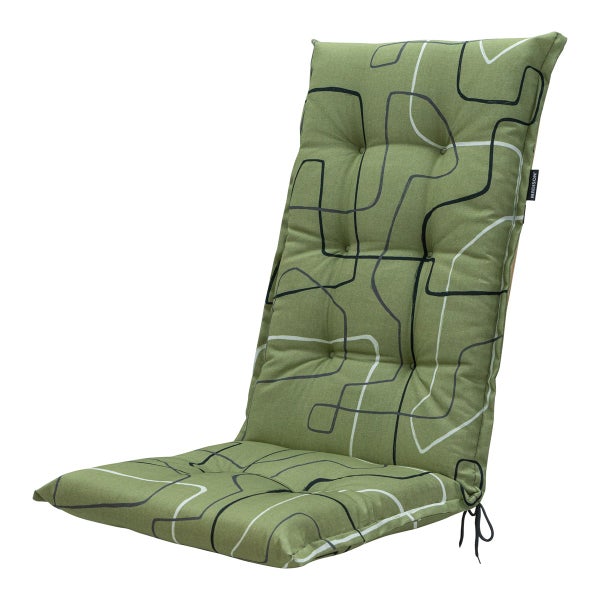 Hochlehnerauflage Joah, Salbei – Ca. 123x50 cm - 4er-Set