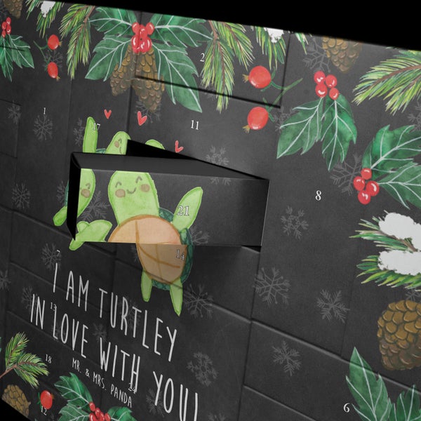 Mr. & Mrs. Panda Befüllbarer Adventskalender Schildkröten Paar - Schwarz