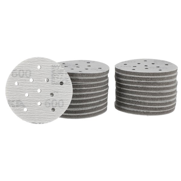 Mirka Iridium Soft Schleifscheiben Ø 77 mm / Korn P600 / Klett Multifit / 20 Stück / schaumbasiertes Schleifmittel für präzises Trockenschleifen, Klarlackschliff, Finish