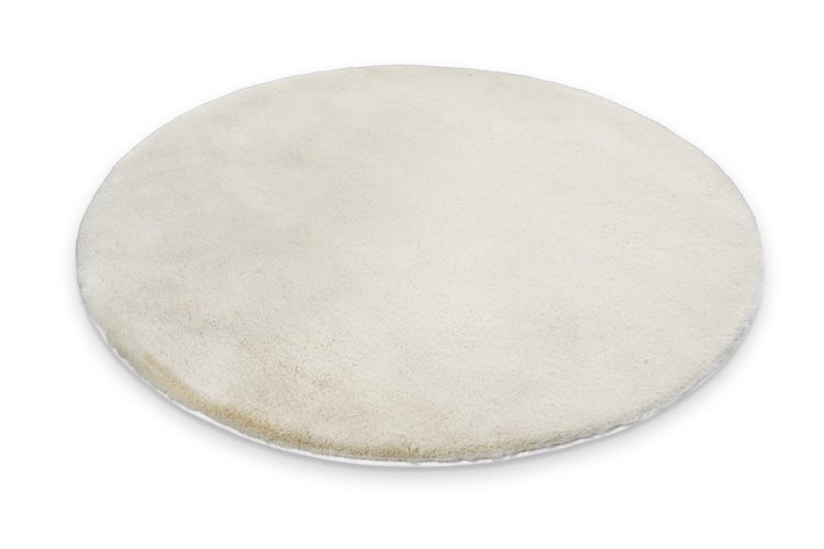 Badteppich Beige Emil WECONhome Basics 90 cm rund
