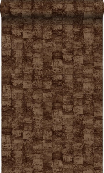 Origin Wallcoverings Tapete mit feiner Struktur Kupferbraun - 53 cm x 10,05 m - 347358