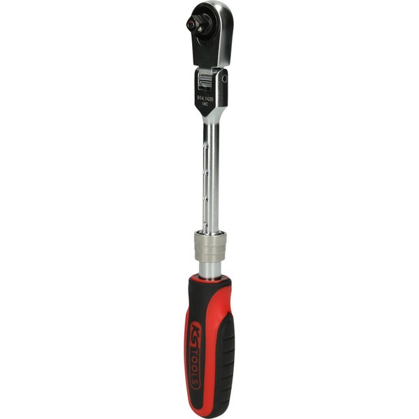 KS TOOLS 1/4 SlimPOWER Teleskop-Gelenk-Umschaltknarre 72 Zahn - 914.1420