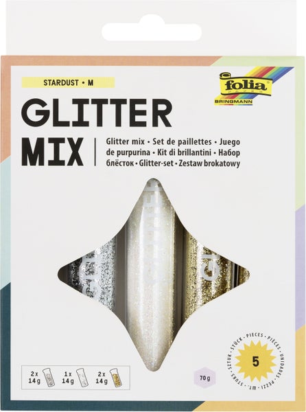 Folia Glitter Mix STARDUST M, 5 Tuben je 14g
