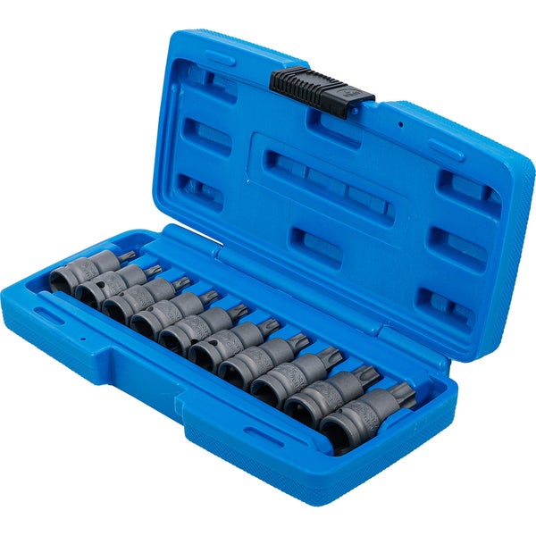 BGS Kraft-Bit-Einsatz-Satz Antrieb Innenvierkant 12,5 mm (1/2) T-Profil (für Torx) T20 - T70 10tlg. - 5097