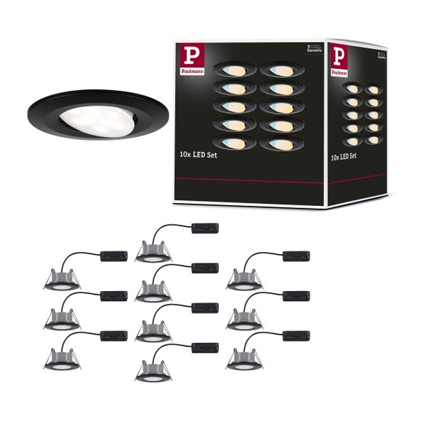 Paulmann Logo. Zehnerpackung LED Einbaustrahler.