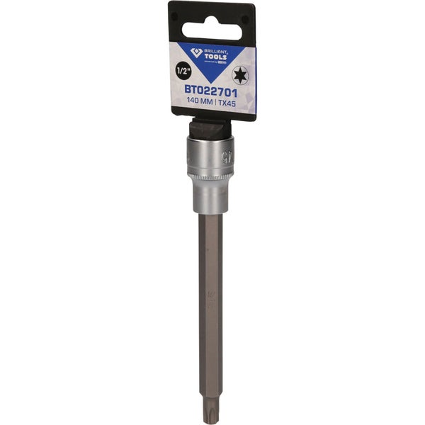 BRILLIANT TOOLS 1/2 Torx-Bit-Stecknuss 140 mm lang T45 - BT022701