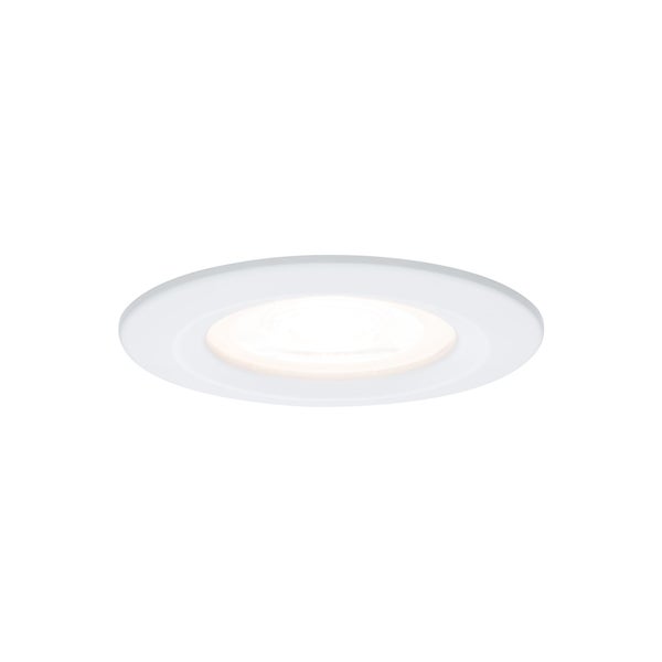 LED Einbauleuchte Nova Basisset starr IP44 rund 78mm GU10 3x6,5W 3x460lm 230V 2700K Weiß matt