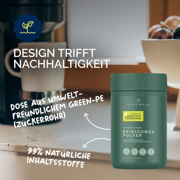 PUREWAVE Kaffeemaschinen Reinigungspulver, 1kg