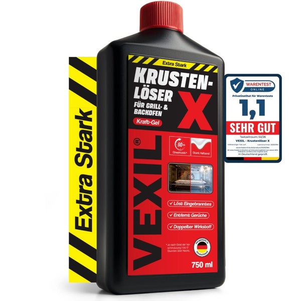 VEXIL Krustenlöser X Kraft Gel 750 Milliliter Reiniger für Grill und Backofen mit Warentest Auszeichnung