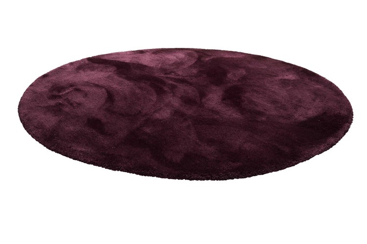 Teppich Rund Bordeaux Rot Hochflor Pisa Homie Living 200 cm rund